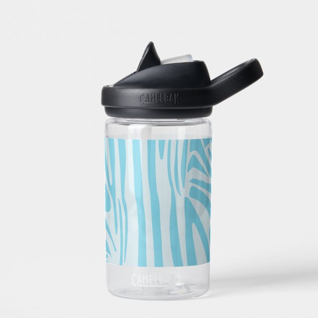 Blue Zebra Pattern Trinkflasche (Links)