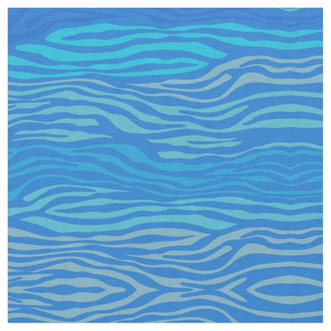 Blue Zebra Stripe Stoff (Nahaufnahme)