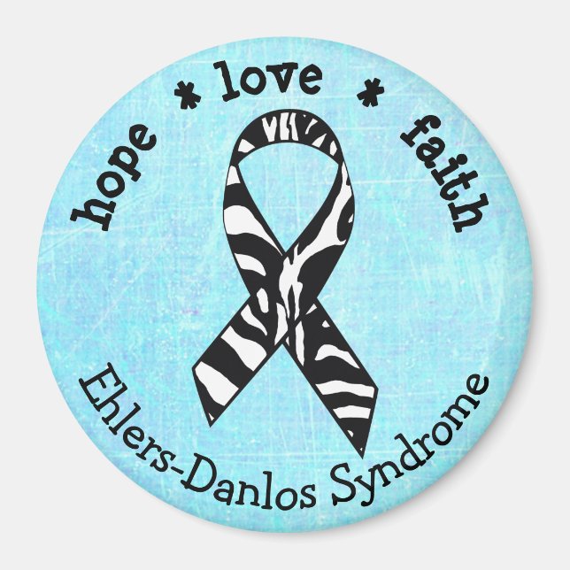 Blue Zebras EDS Syndrome Ehlers-Danlos Magnet (Devant)