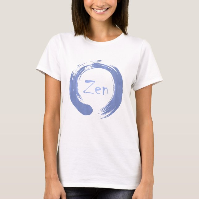 Blue Zen Ensō Tee Shirt (Vorderseite)