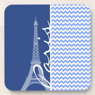 Blue Zickzack; Paris Getränkeuntersetzer