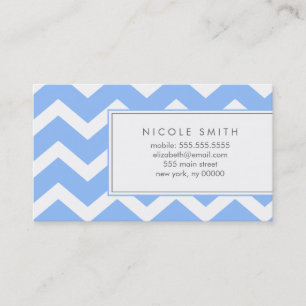 Blue Zig Zag Zickzack Muster Calling Cards Telefonnummerkarte