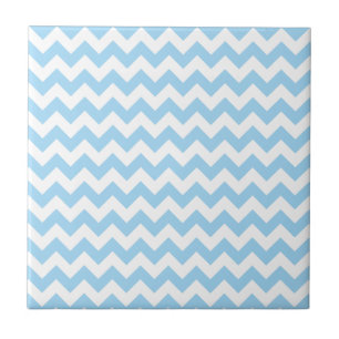 Blue Zigzag, Blue Zickzack, geometrisches Muster Fliese