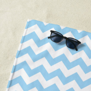 Blue Zigzag, Blue Zickzack, geometrisches Muster Strandtuch