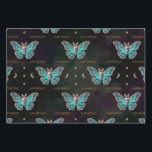 Blue Zircon Dezember Birthstone Moth Birthday Geschenkpapier Set<br><div class="desc">Feiern Sie Geburtstage im Dezember mit diesem zauberhaften, aus blauem Zirkon inspiriert Packpapier. Mit einer blauen Zirkon-Gebirgsmotte, umgeben von himmlischen Monden, glänzenden Sternen und einem eleganten "Happy Birthday"-Text fügt dieses Design Ihren Geschenken eine mystische und lebendige Touch hinzu. Ideal für Astrologen, himmlische Designliebhaber oder für alle, die die coole Schönheit...</div>