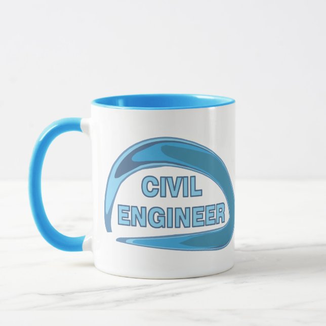 Blue Zivil Engineer Tasse (Links)