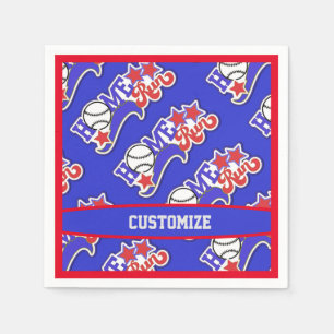 Blue Zuhause Run Baseball Serviette