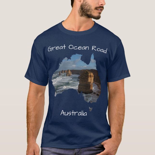 Blue Zwölf Apostles Great Ocean Road Australien T-Shirt (Vorderseite)
