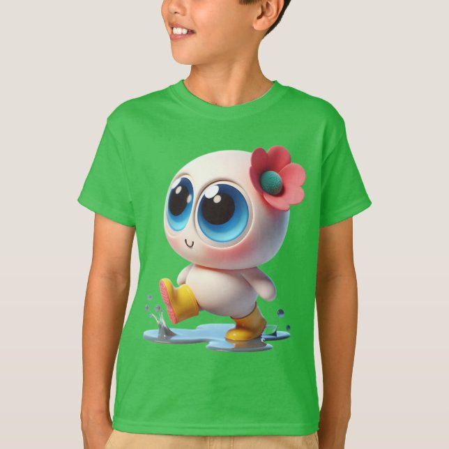Blueaisik Splashing in Puddles T-Shirt (Vorderseite)