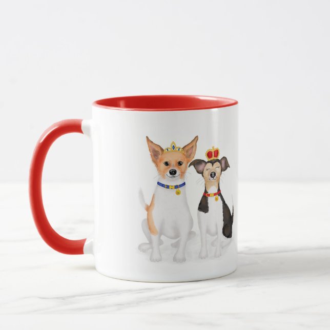 Bluebell & Beth Jack Russells Mug de couronnement (Gauche)