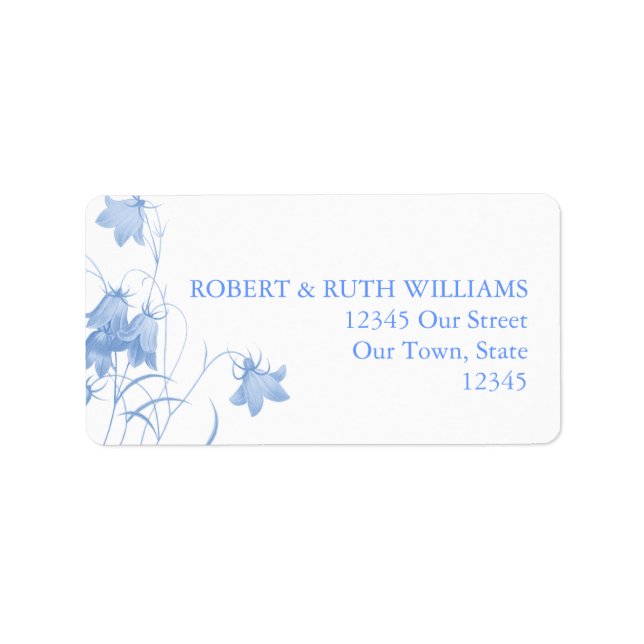 Bluebell - Blue Address Label Adressaufkleber (Vorne)
