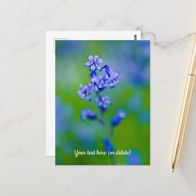 Bluebell Blume Postcard Postkarte (Vorderseite/Rückseite Beispiel)