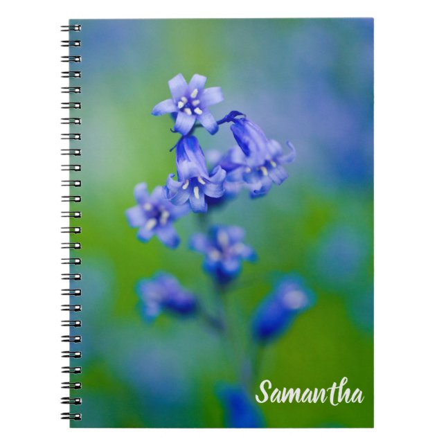 Bluebell Blume Spiral Notebook Notizblock (Vorderseite)