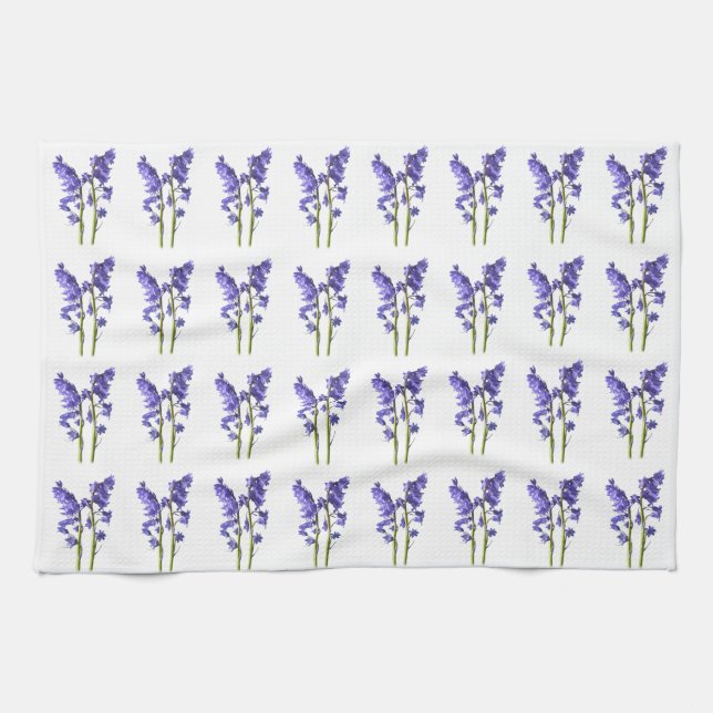 Bluebell Fabric Muster. Geschirrtuch (Horizontal)