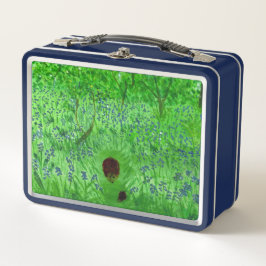 Bluebell Hedghogs Spring Woodland Metall Brotdose
