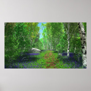 Bluebell Light Print Poster