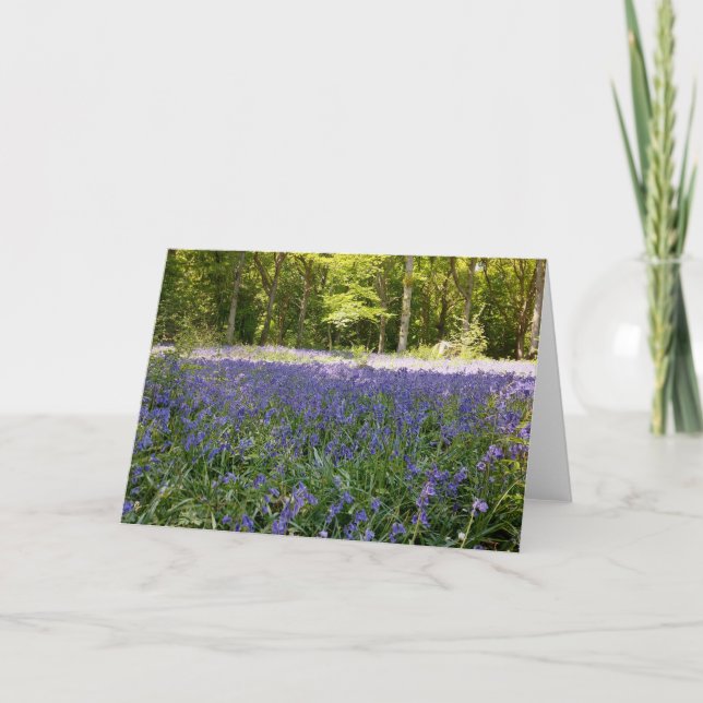 Bluebell Wood Faltkarte Karte (Vorderseite)