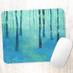 Bluebell Woodland Mousepad<br><div class="desc">Eine moderne,  halb abstrakte Landschaftsmalerei auf einem Bluebellwald. Originelle Kunst von Nic Squirrell.</div>