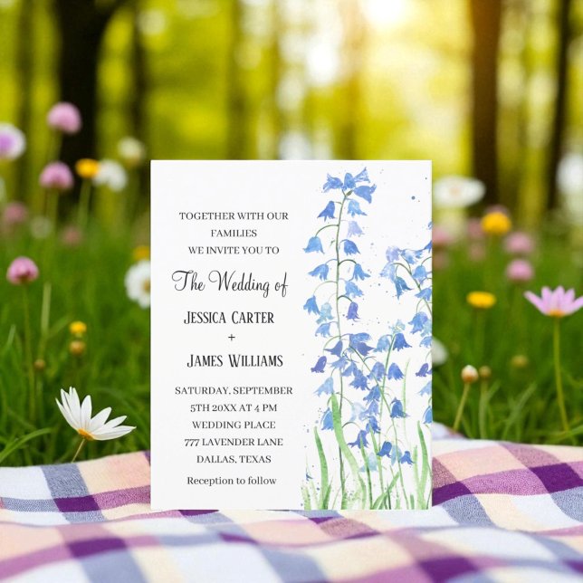 Bluebells Blue Floral Watercolor Spring Wedding (Von Creator hochgeladen)