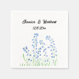Bluebells Blume Blumen Wasserfarben Natur Hochzeit Serviette