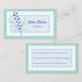 Bluebells et Blue Crocuses Pastel Carte de visite