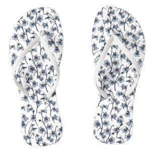 Bluebells, Harebells, Blumen Flip Flops