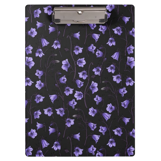 Bluebells, Harebells, Blumen Klemmbrett (Vorderseite)