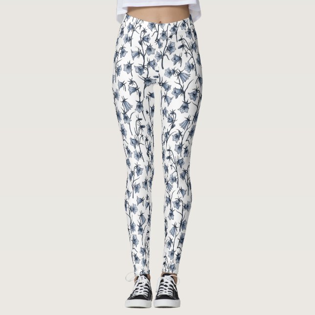 Bluebells, Harebells, Blumen Leggings (Vorderseite)