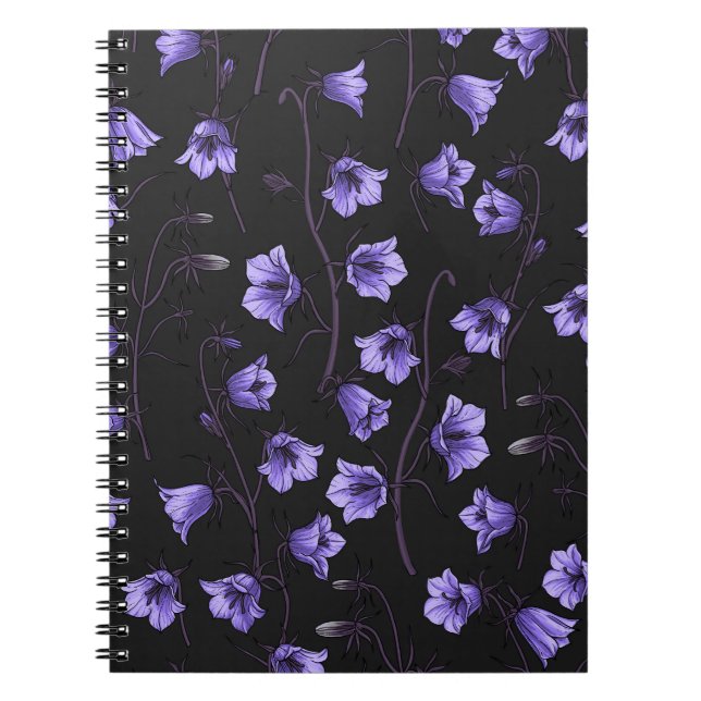 Bluebells, Harebells, Blumen Notizblock (Vorderseite)