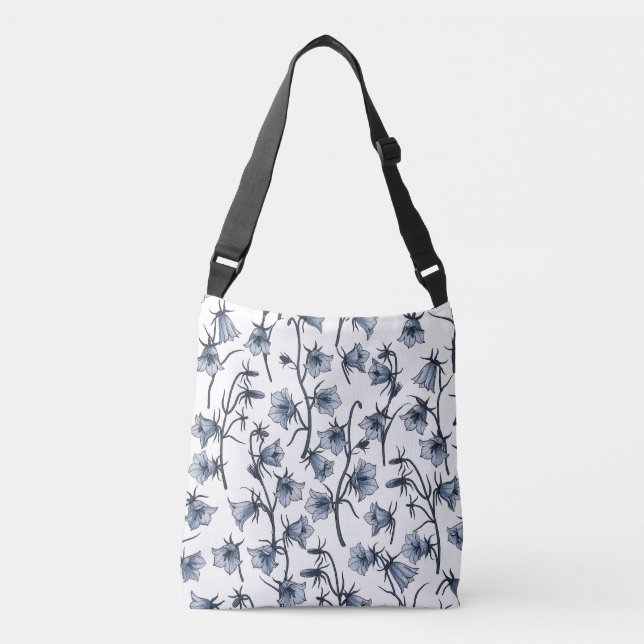 Bluebells, Harebells, Blumen Tragetaschen Mit Langen Trägern (Vorderseite)