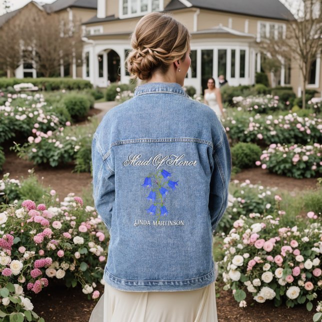 Bluebells Hochzeit Jeansjacke (Hochzeit Rückseite)