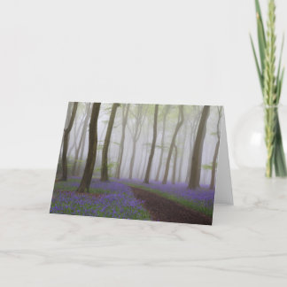 Bluebells in der Nebel-Gruß-Karte Karte