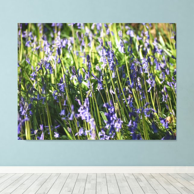 Bluebells Leinwanddruck (Insitu (Holzboden))