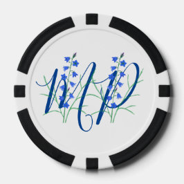 Bluebells Monogram Pokerchips
