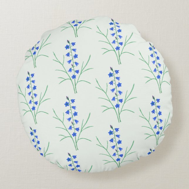 Bluebells Palest vert Coussin rond (Dos)