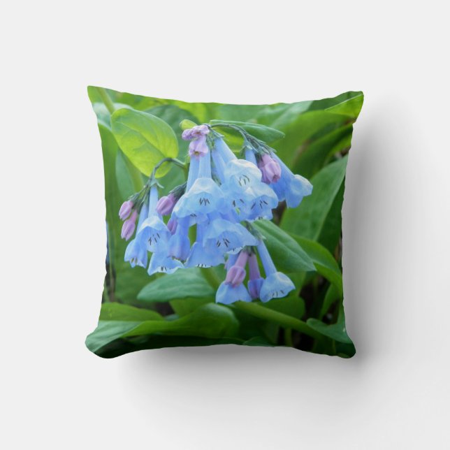 Bluebells Ring (Virginia Bluebells) Kissen (Vorderseite)