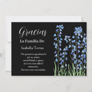Bluebells Spanish Floral Beerdigung Tod Vielen Dan Einladung
