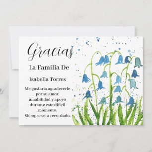 Bluebells Spanish Floral Beerdigung Tod Vielen Dan Einladung