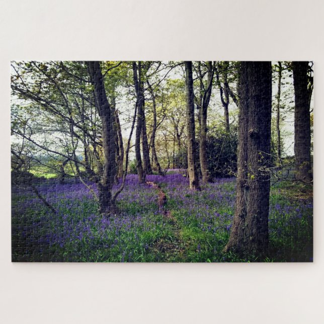 Bluebells Wald Bloral modern elegant Beautiful (Horizontal)