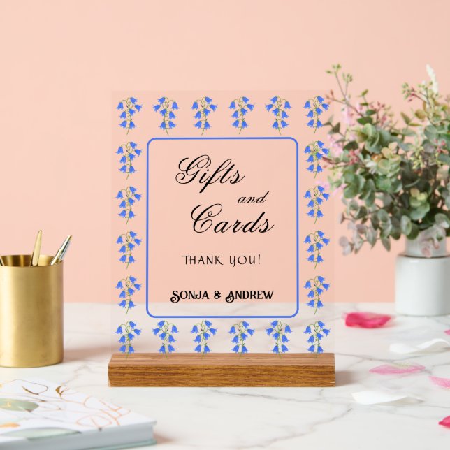 Bluebells Wedding Gifts And Cards Acrylschild (Hochzeit)