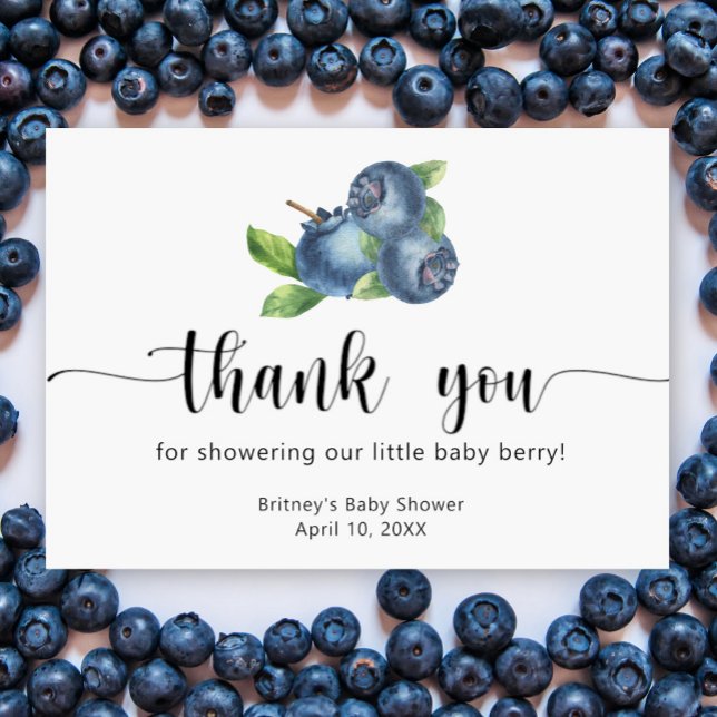 Blueberries baby shower - thank you dankeskarte (Von Creator hochgeladen)