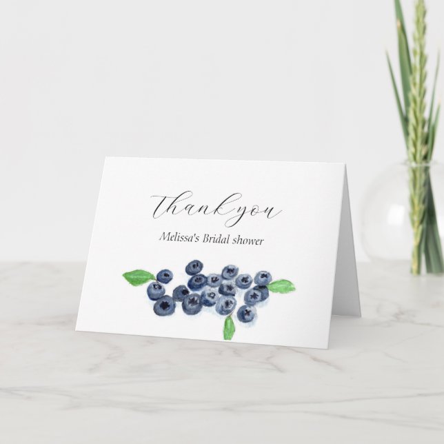 Blueberries Blueberry Brautparty Vielen Dank Dankeskarte (Vorderseite)