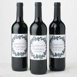 Blueberries Blueberry Frucht Brautparty Party Weinetikett