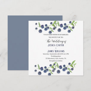 Blueberries Blueberry Frucht WasserfarbenWedding Einladung
