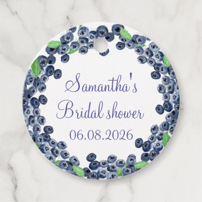 Blueberries Blueberry Fruits Wedding Party Geschenkanhänger (Vorderseite)