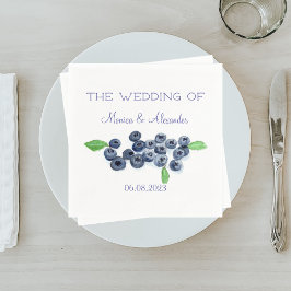 Blueberries Blueberry Fruits Wedding Party Serviette