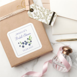 Blueberries Blueberry Summer Brautparty Quadratischer Aufkleber