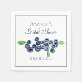 Blueberries Blueberry Summer Brautparty Serviette