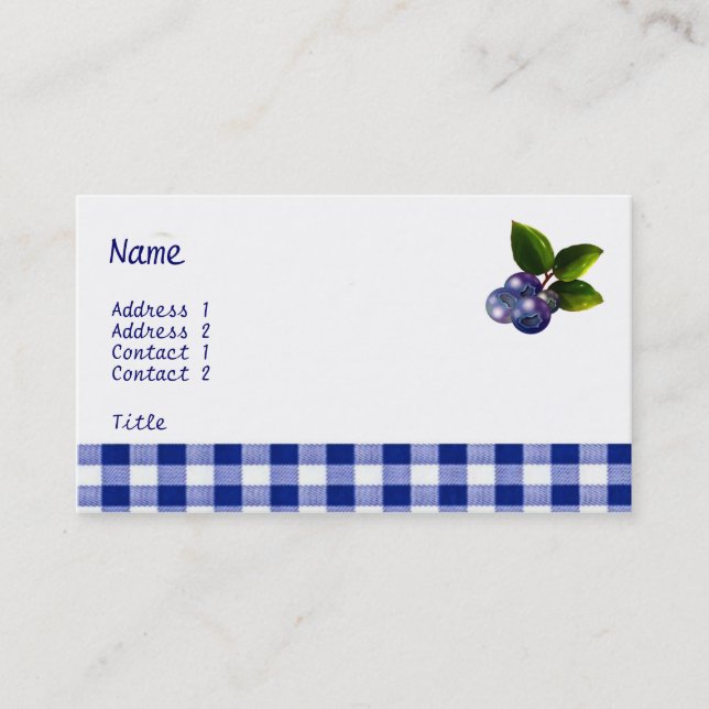 Blueberries Business Card Visitenkarte (Vorderseite)