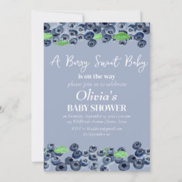 Blueberries Frucht Berry Sweet Baby Dusche Einladung